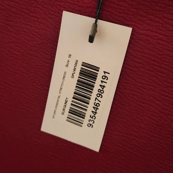Spurr Essential Stretch Dress - Size 16 Burgundy - Picture 4 of 5